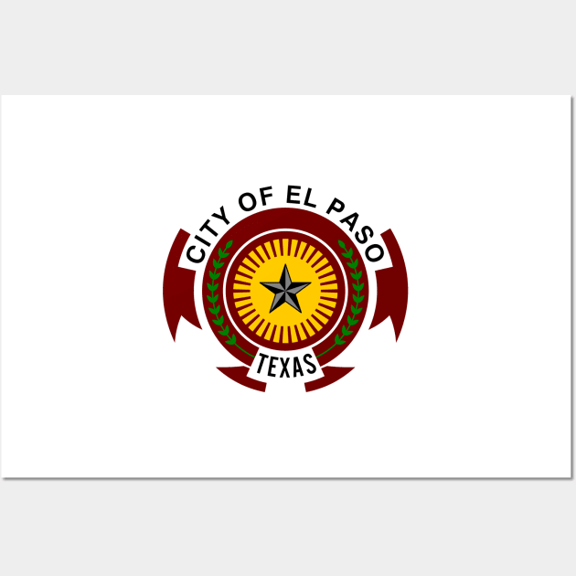 El Paso Texas Flag Decal Wall Art by zsonn